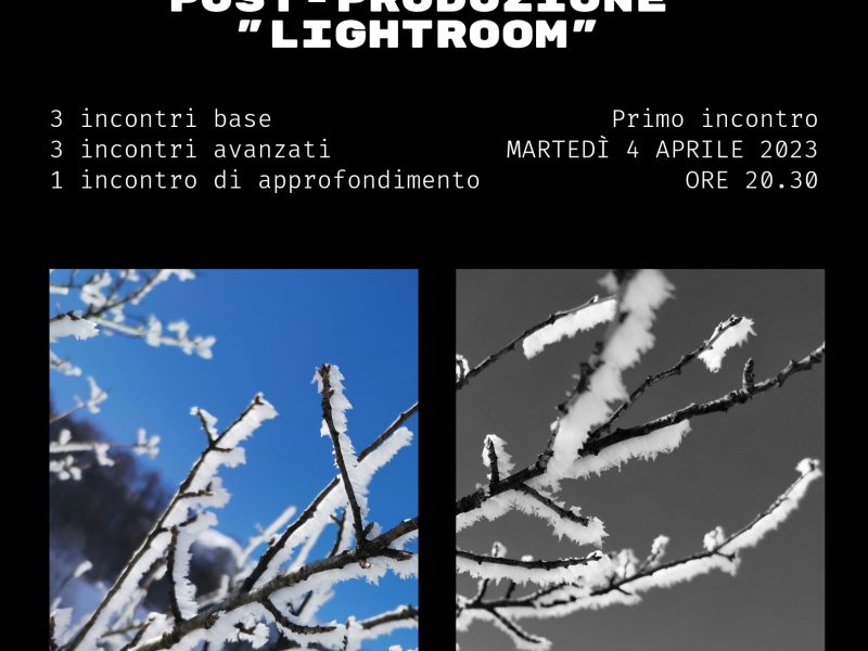 Corso di post produzione digitale – Lightroom